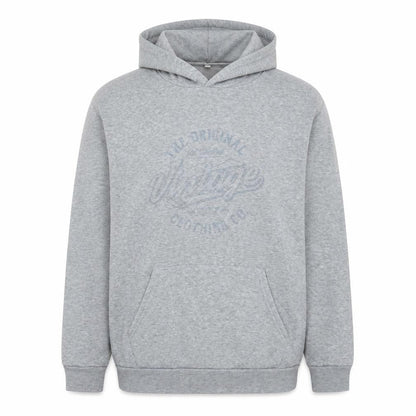Vintage Womens Grey Polyester Pullover Hoodie Size L Pullover