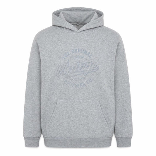 Vintage Womens Grey Polyester Pullover Hoodie Size L Pullover
