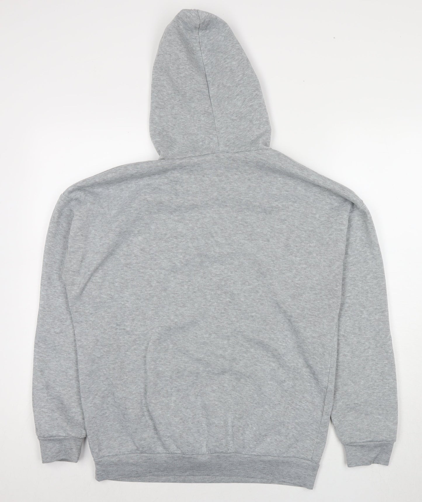 Vintage Womens Grey Polyester Pullover Hoodie Size L Pullover