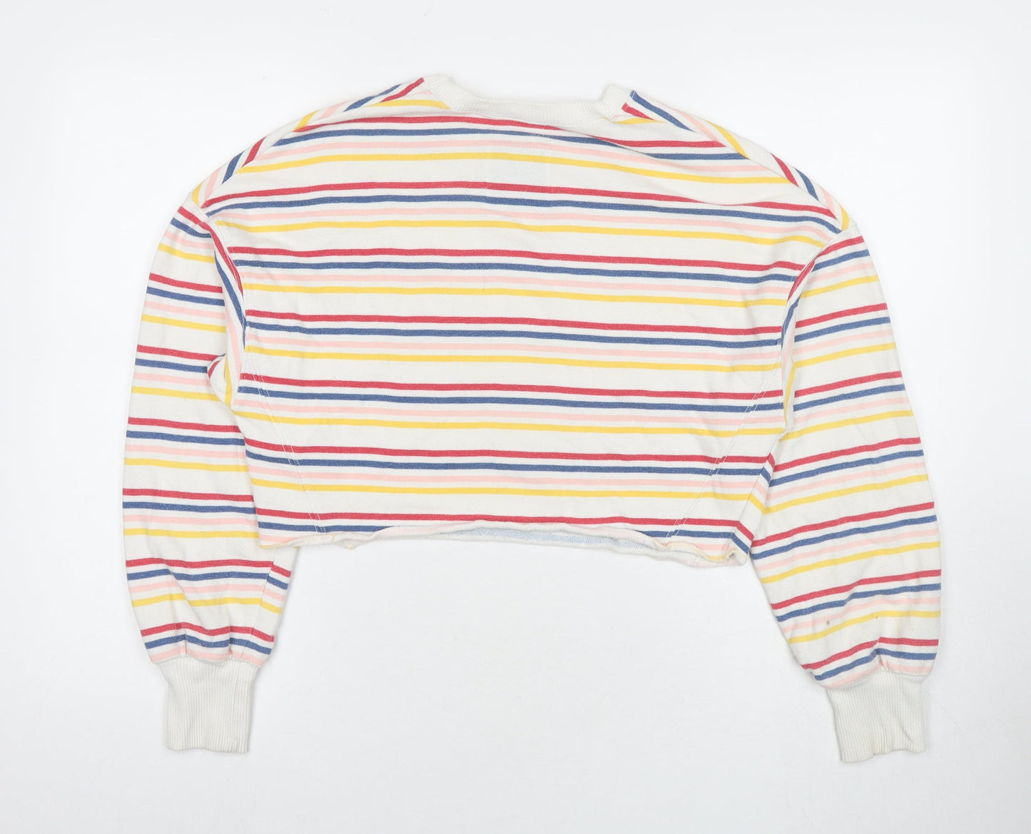 Hollister Womens Multicoloured Striped Cotton Pullover Hoodie Size S Pullover