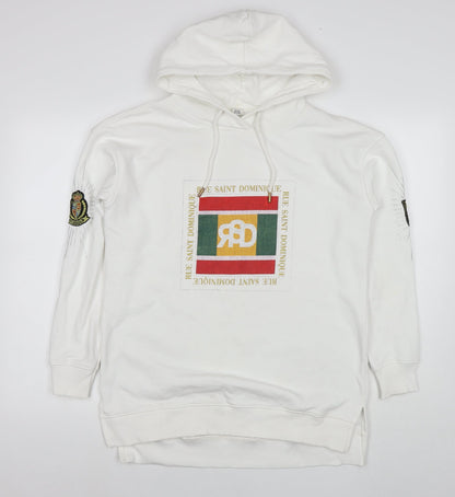 Mens UK Size XS River Island White Pullover Hoodie