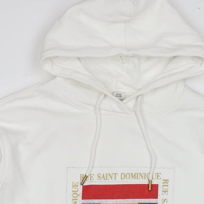 Mens UK Size XS River Island White Pullover Hoodie