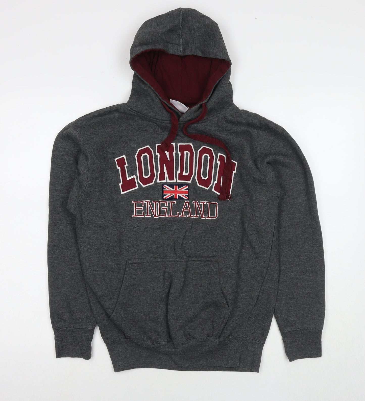 Zone One Womens Grey Cotton Pullover Hoodie Size S Pullover