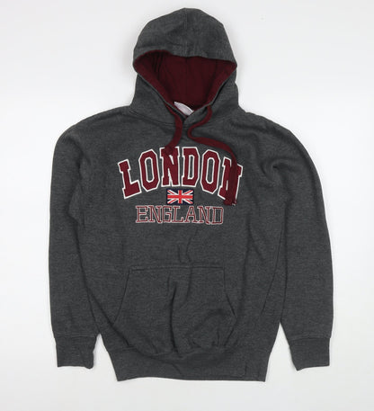 Zone One Womens Grey Cotton Pullover Hoodie Size S Pullover