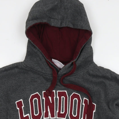 Zone One Womens Grey Cotton Pullover Hoodie Size S Pullover