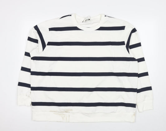 Womens UK Size XL Marks and Spencer White Pullover Sweatshirt
