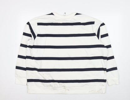 Womens UK Size XL Marks and Spencer White Pullover Sweatshirt