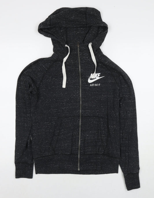 Womens UK Size S Marks and Spencer Black Full Zip Hoodie