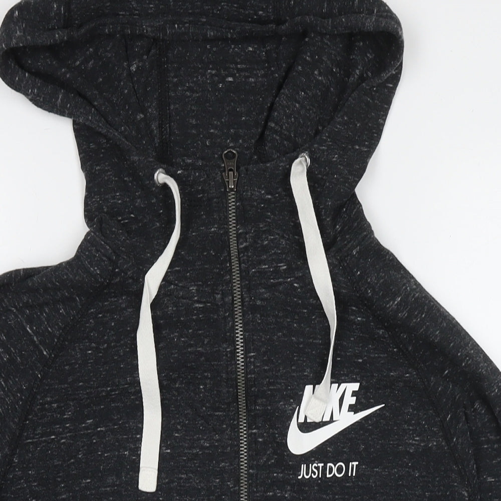 Womens UK Size S Marks and Spencer Black Full Zip Hoodie