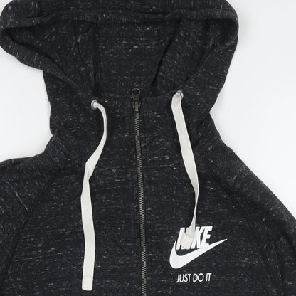 Womens UK Size S Marks and Spencer Black Full Zip Hoodie