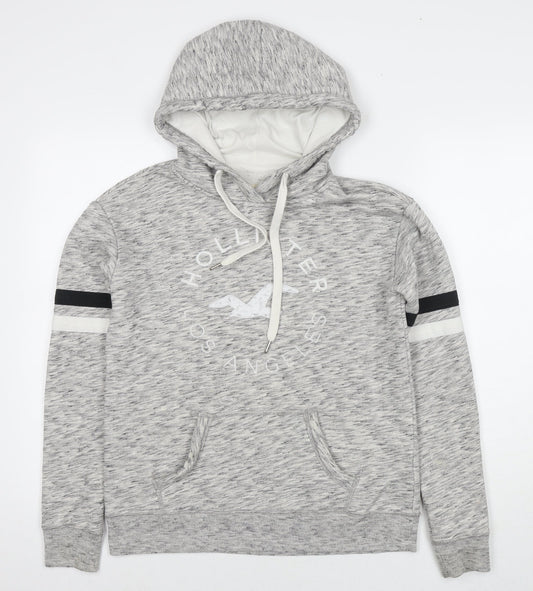 Hollister Womens Grey Cotton Pullover Hoodie Size XS Pullover - Logo