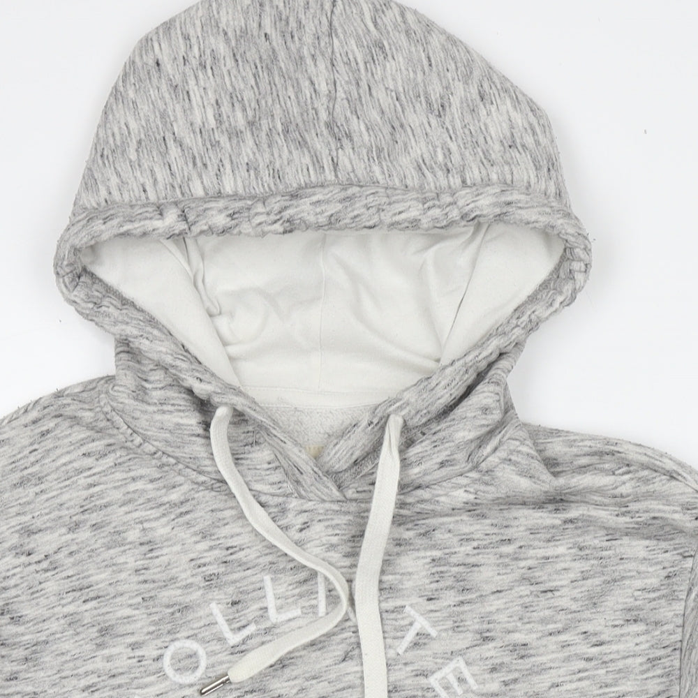 Hollister Womens Grey Cotton Pullover Hoodie Size XS Pullover - Logo