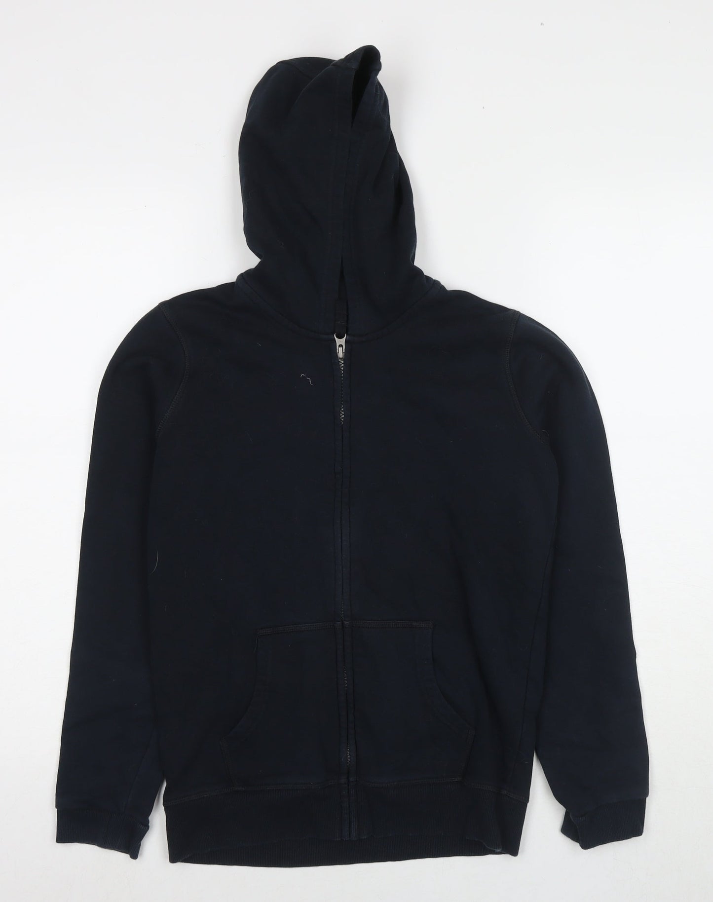 Marks and Spencer Boys Blue Cotton Full Zip Hoodie Size 12-13 Years Zip