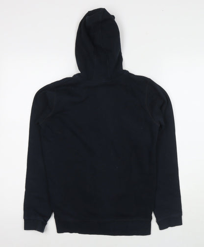 Marks and Spencer Boys Blue Cotton Full Zip Hoodie Size 12-13 Years Zip