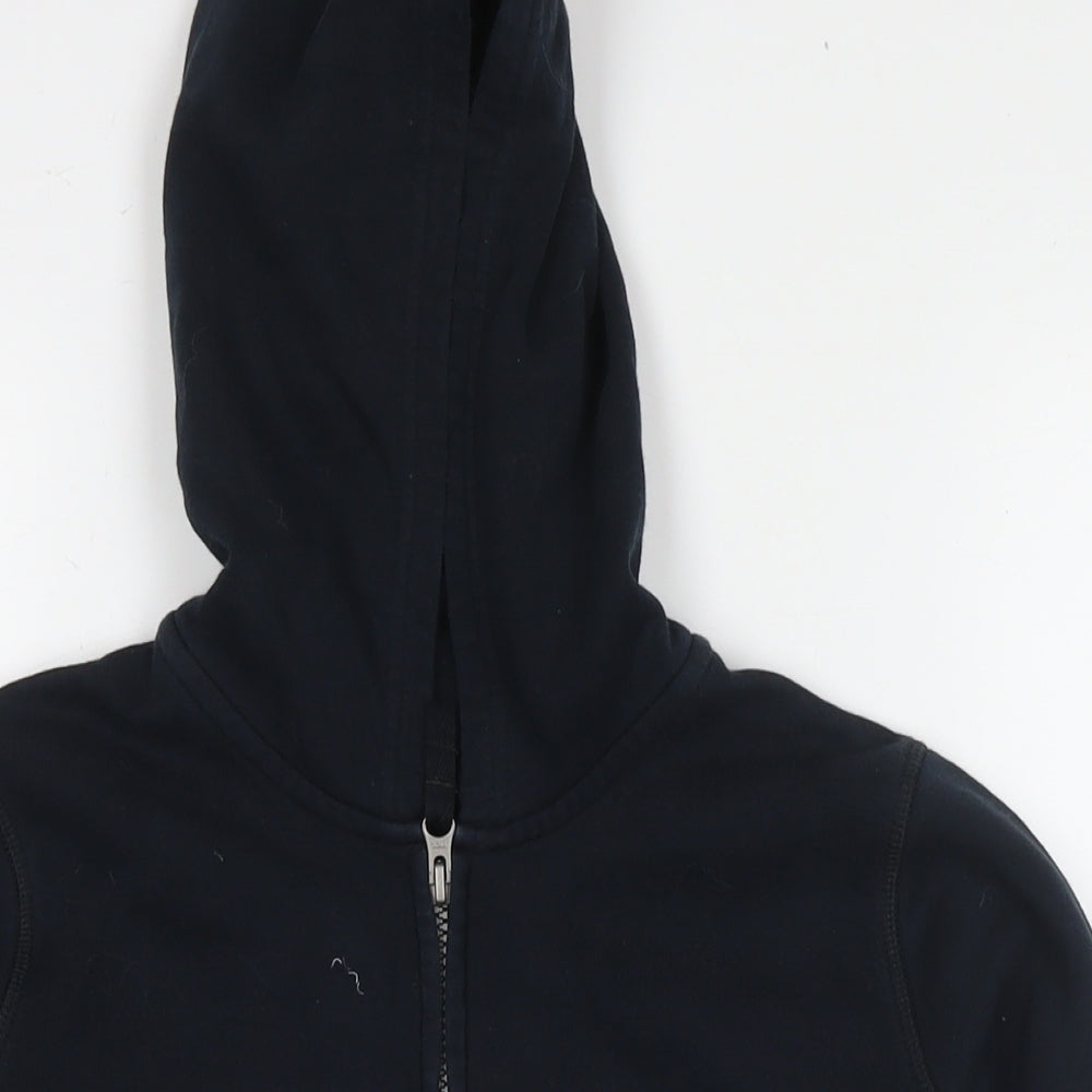 Marks and Spencer Boys Blue Cotton Full Zip Hoodie Size 12-13 Years Zip