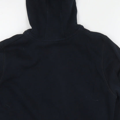 Marks and Spencer Boys Blue Cotton Full Zip Hoodie Size 12-13 Years Zip