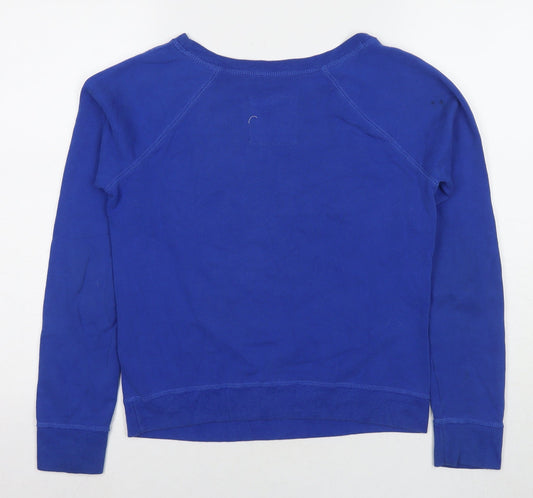 Hollister Womens Blue Cotton Pullover Sweatshirt Size S Pullover - Logo