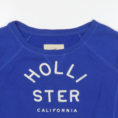 Hollister Womens Blue Cotton Pullover Sweatshirt Size S Pullover - Logo