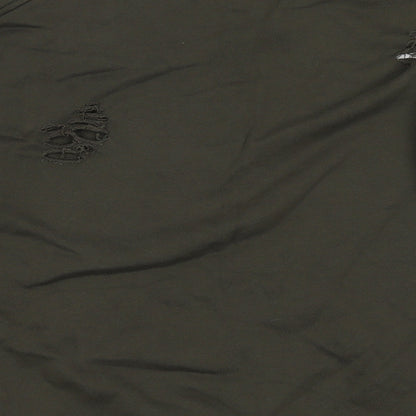 Joe's Mens Green Polyester Pullover Sweatshirt Size XS - Ripped Detail