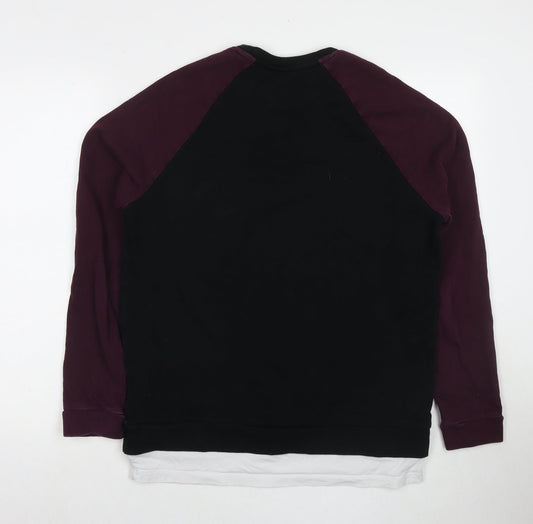 Mens UK Size M ASOS Black Pullover Sweatshirt