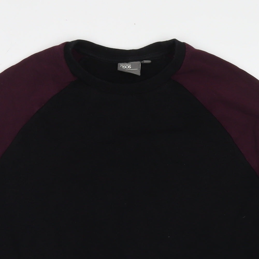 Mens UK Size M ASOS Black Pullover Sweatshirt