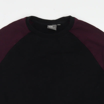 Mens UK Size M ASOS Black Pullover Sweatshirt
