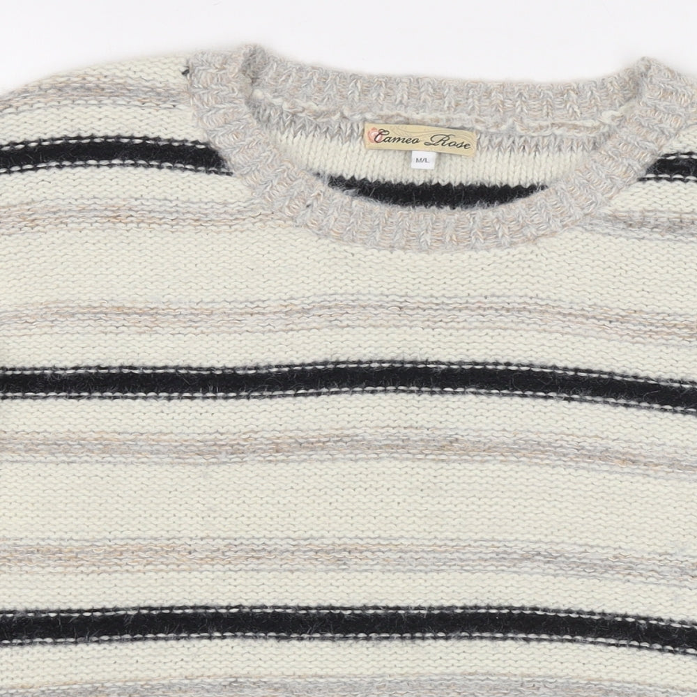 Womens UK Size M Cameo Rose Beige Pullover Jumper