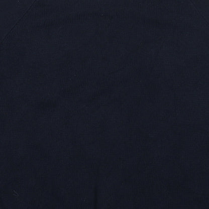 Divided by H&M Womens Blue Round Neck Cotton Pullover Jumper Size L