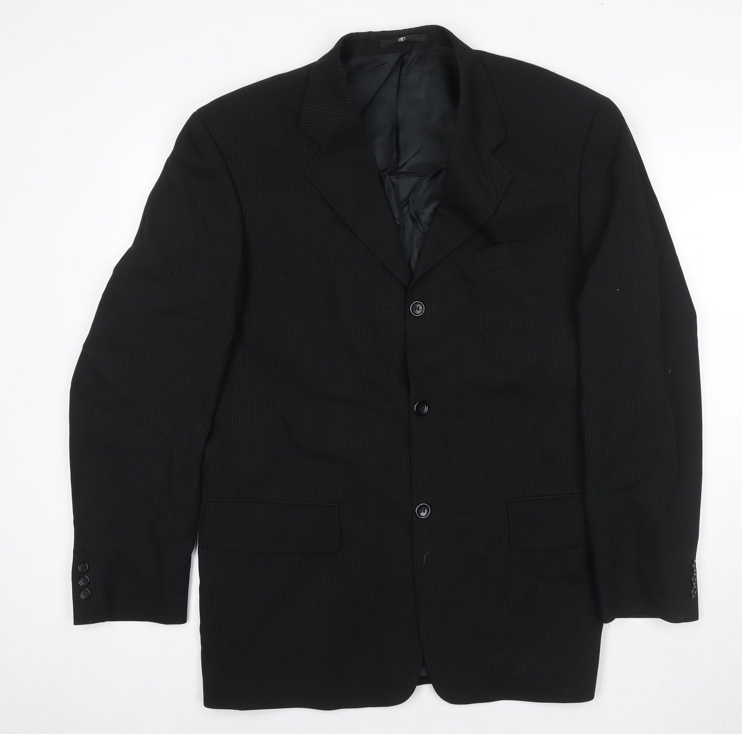 Mens UK Size 40 Ciro Citterio Regular Black Suit Jacket
