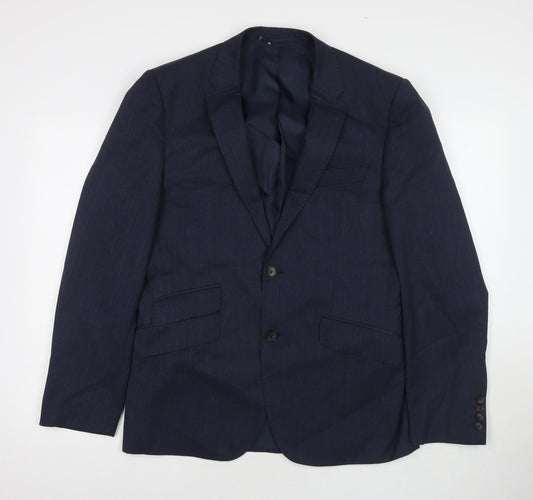 Mens UK Size 38 Marks and Spencer Regular Blue Suit Jacket