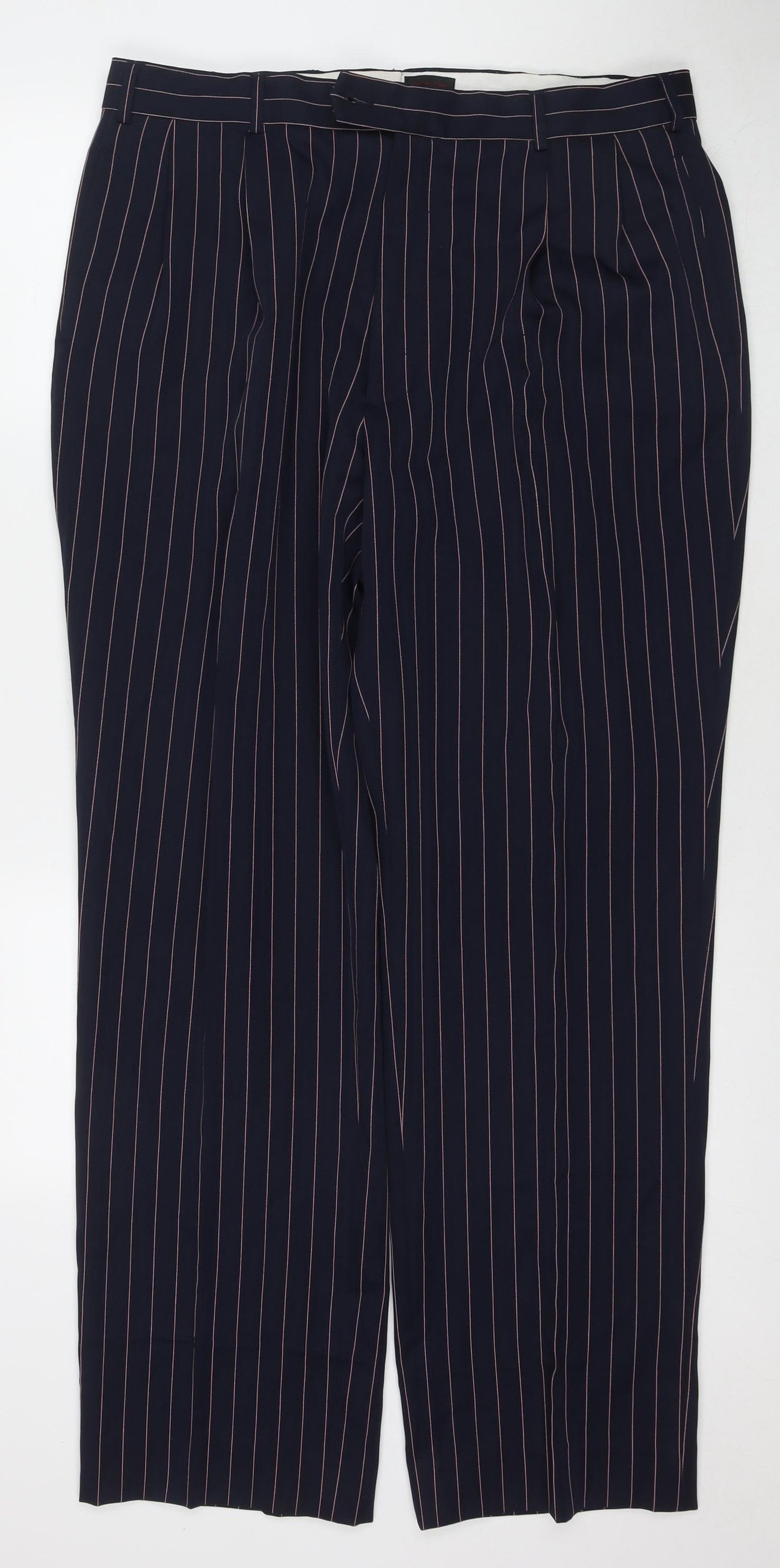Mens UK Size 35 in Vital Regular Fit  Blue Trousers