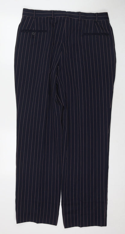 Mens UK Size 35 in Vital Regular Fit  Blue Trousers