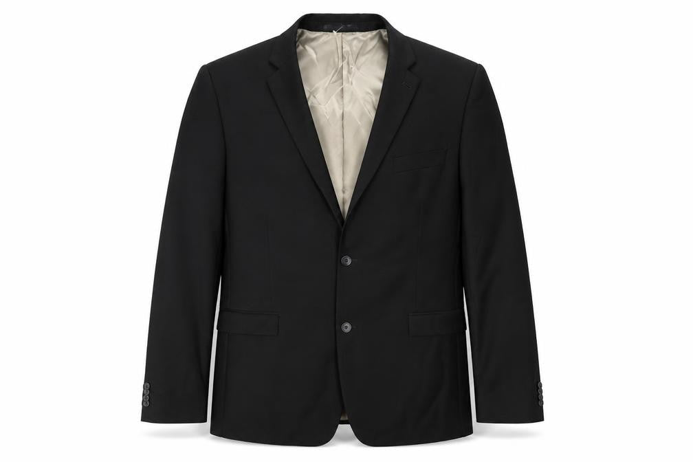 Mens UK Size 46 Topman Regular Black Suit Jacket