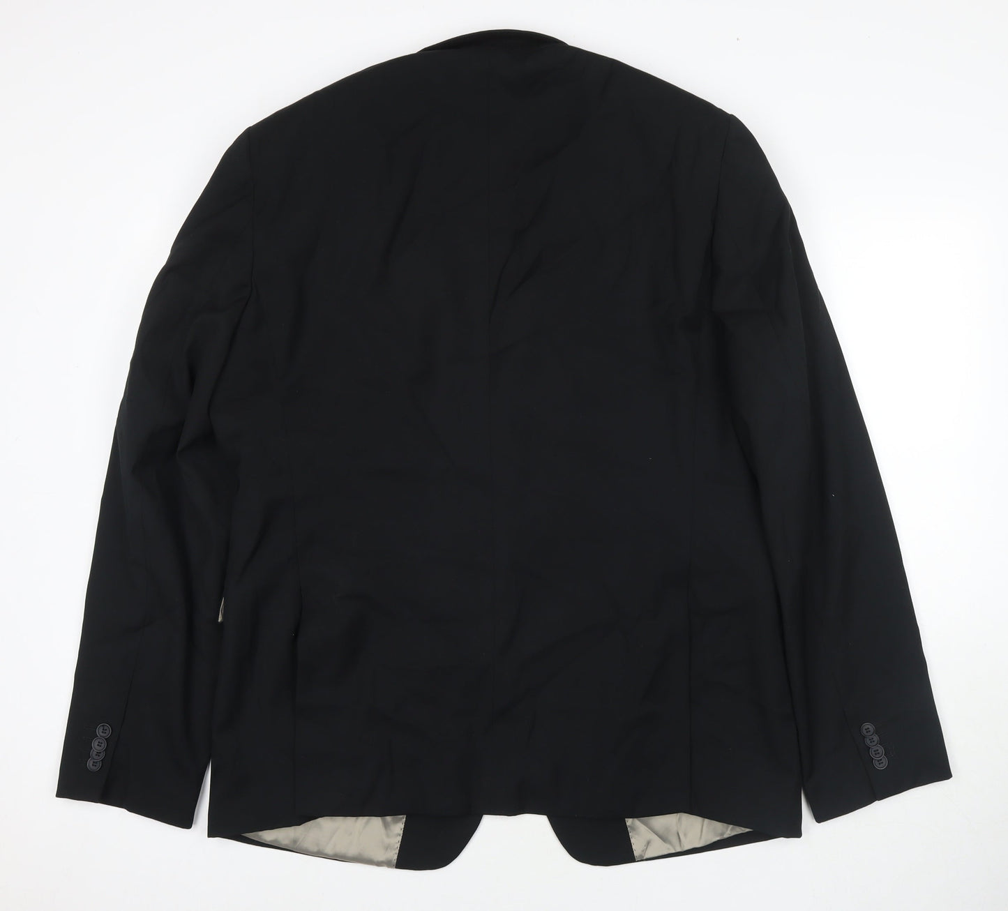 Mens UK Size 46 Topman Regular Black Suit Jacket