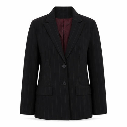 AMARANTO Womens Black Jacket Blazer Size 14 Button