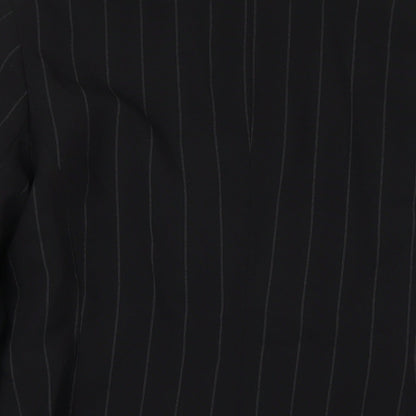 AMARANTO Womens Black Jacket Blazer Size 14 Button
