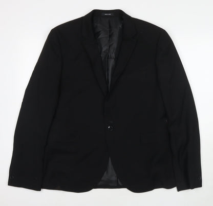 Mens UK Size 42 Cedar Wood State Regular Black Suit Jacket