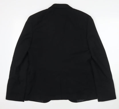 Mens UK Size 42 Cedar Wood State Regular Black Suit Jacket