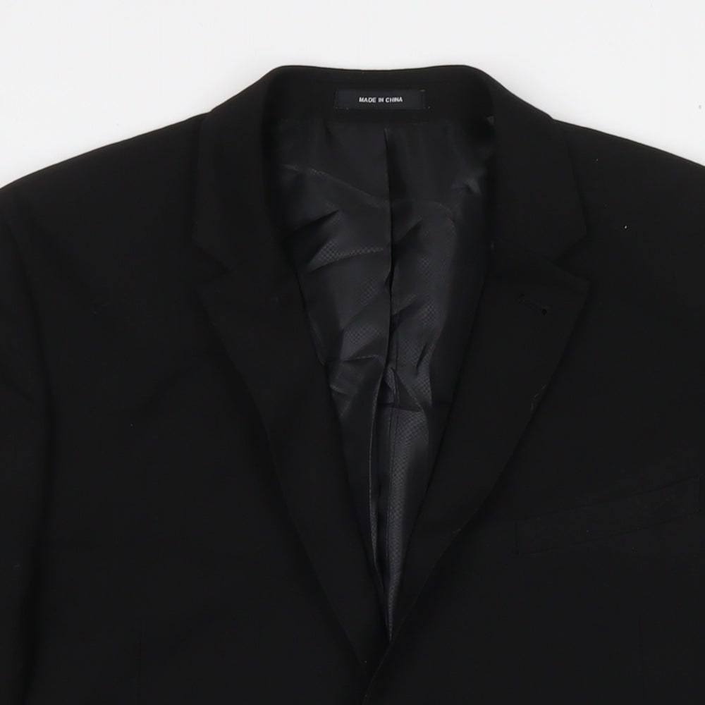 Mens UK Size 42 Cedar Wood State Regular Black Suit Jacket