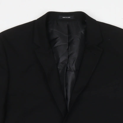 Mens UK Size 42 Cedar Wood State Regular Black Suit Jacket
