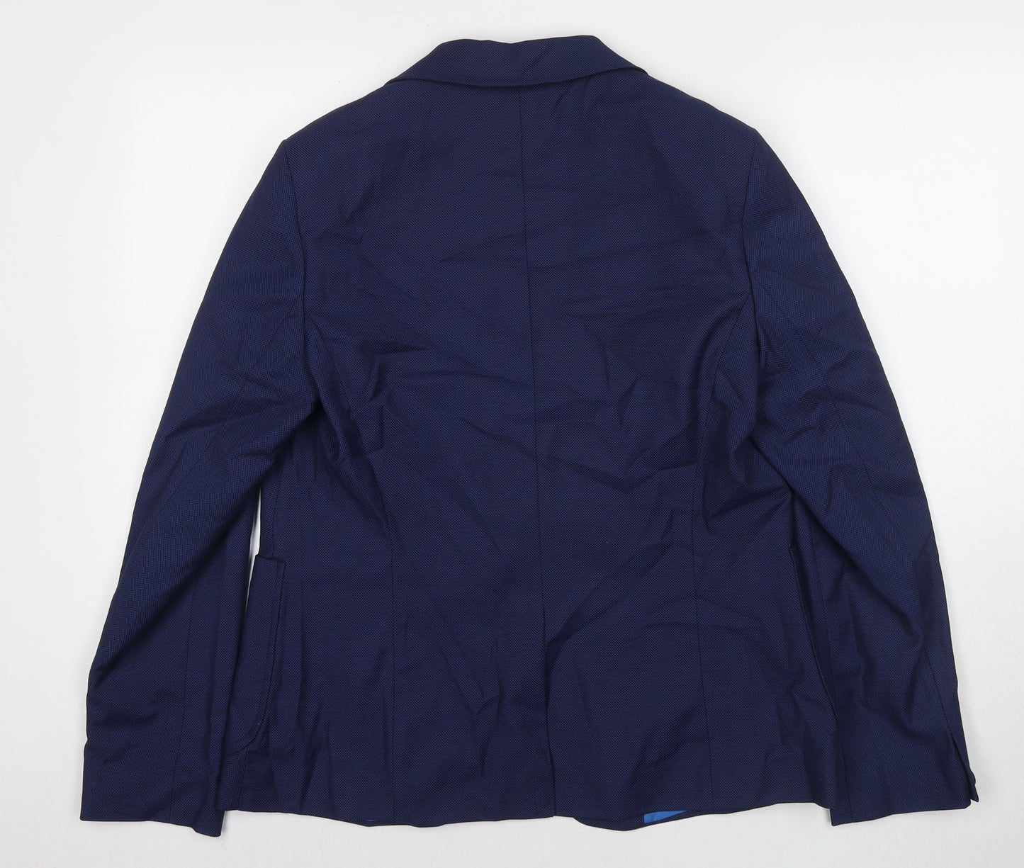 Dimentions Womens Blue Jacket Blazer Size 14 Button