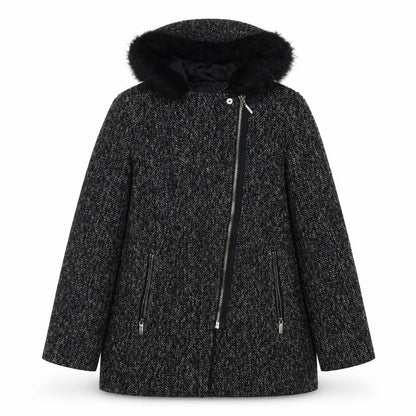 Womens UK Size 12 New Look Black Overcoat