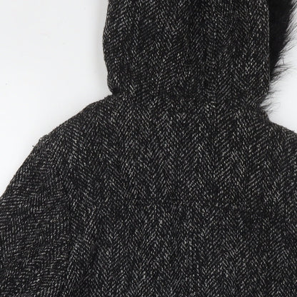 Womens UK Size 12 New Look Black Overcoat