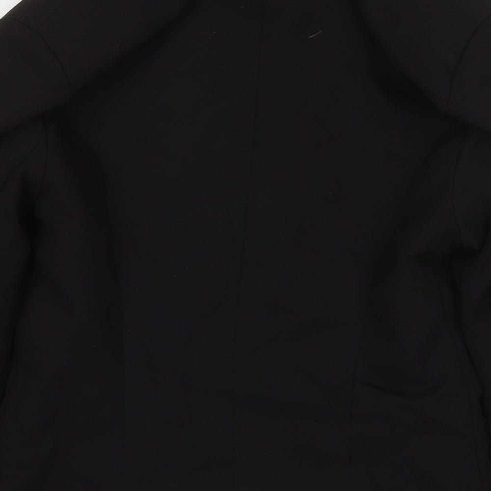 I SAW IT FIRST Womens Black Jacket Blazer Size 8 Button