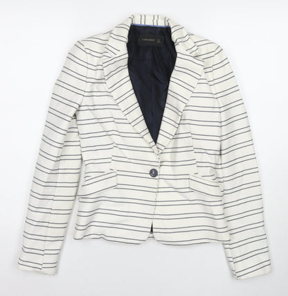 Womens UK Size XS Zara White Jacket