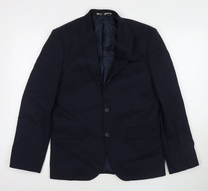 Mens UK Size 38 Marks and Spencer Regular Blue Suit Jacket