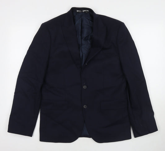 Mens UK Size 38 Marks and Spencer Regular Blue Suit Jacket
