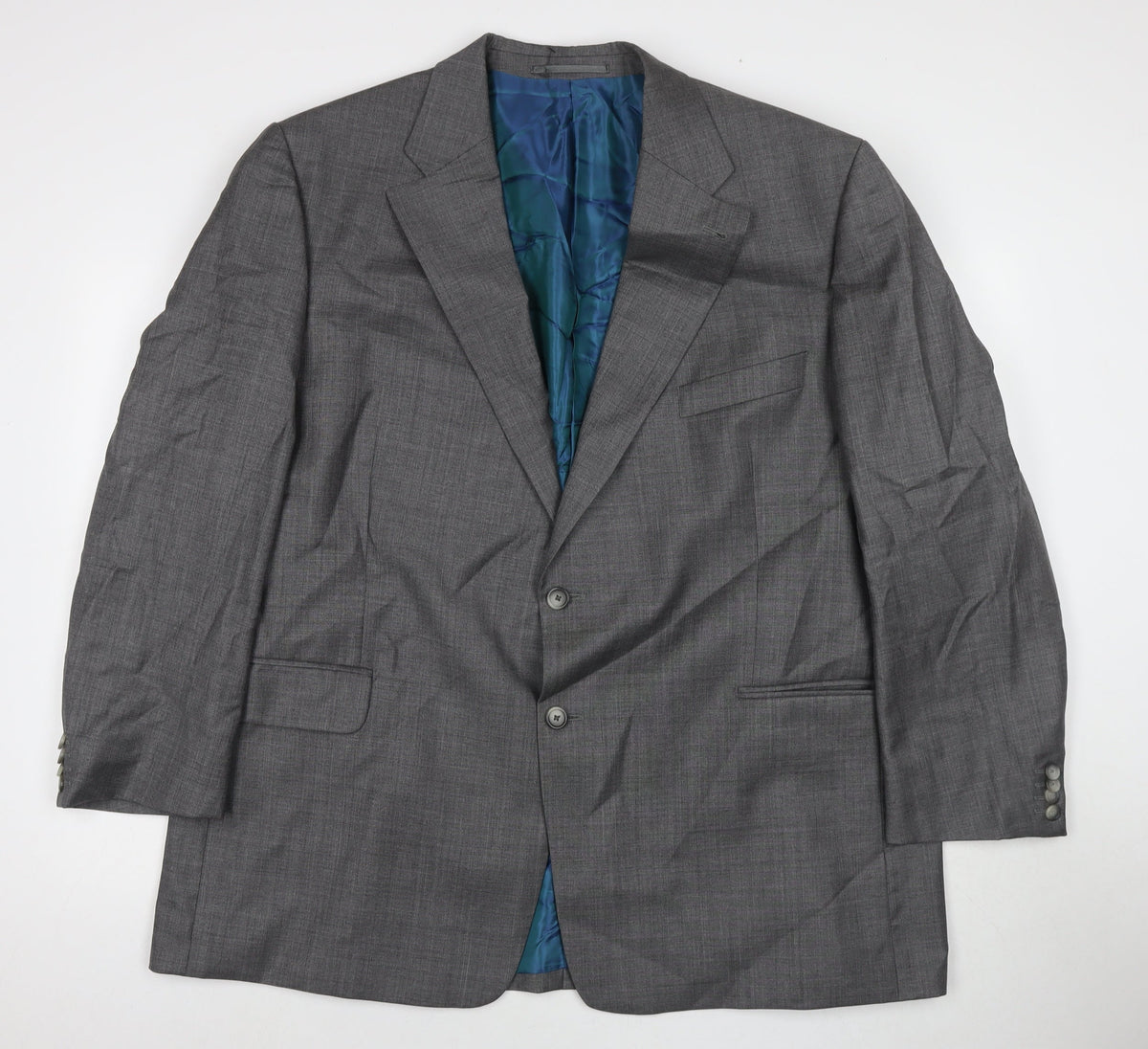 Vitale Mens Grey Wool Jacket Suit Jacket Size 40 Regular