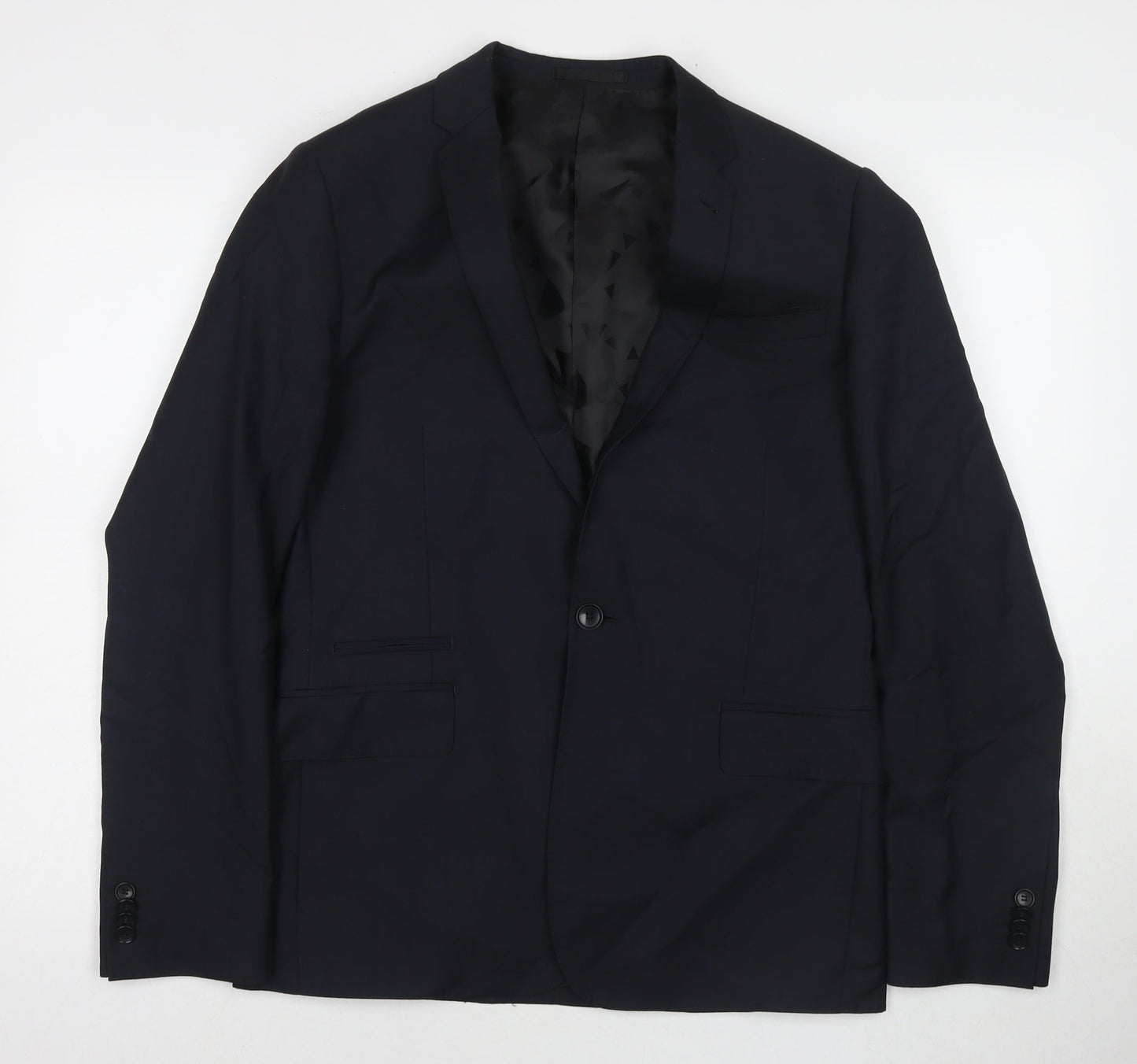 ASOS Mens Blue Wool Jacket Suit Jacket Size 38 Regular