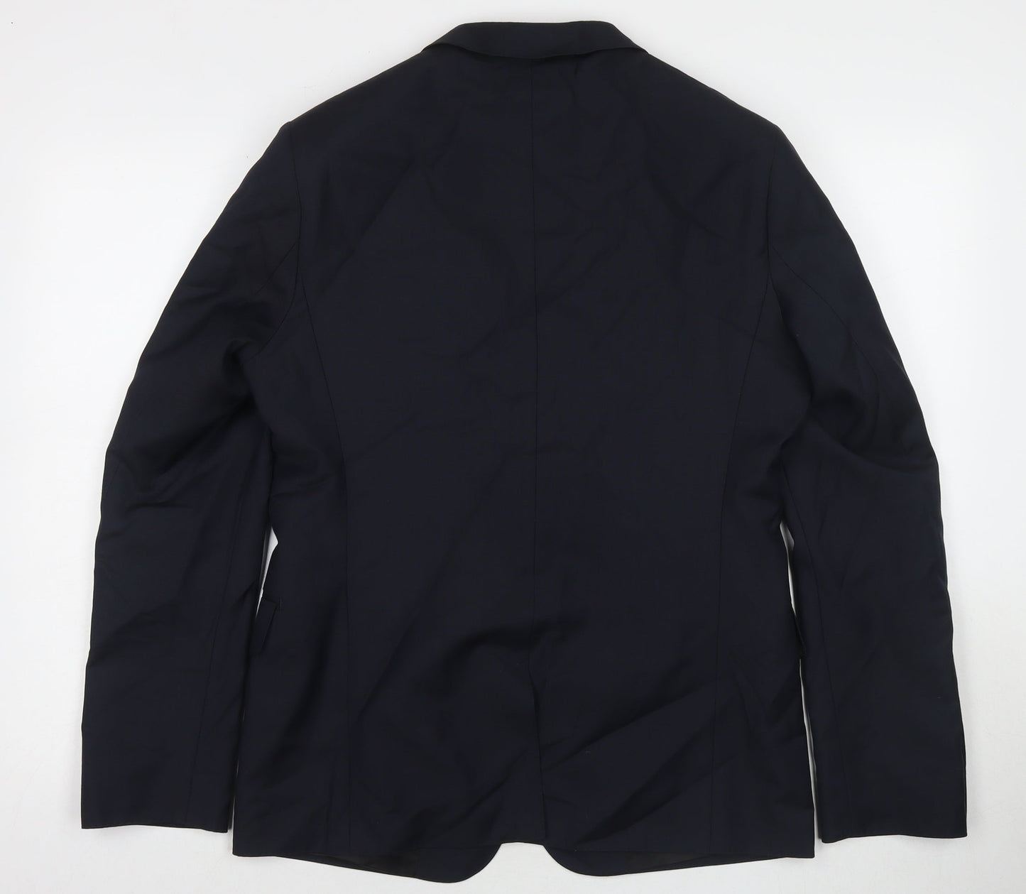 ASOS Mens Blue Wool Jacket Suit Jacket Size 38 Regular